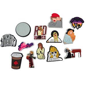 Female Singer Coffee Piano Guitar Girl Rubber Charms Lot Of 13 Read